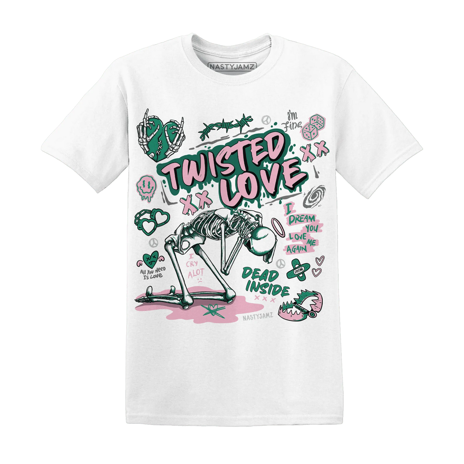NastyJamz-Dunk-Pink-Malachite-Medium-Soft-Low-Sail-T-Shirt-Match-Twisted-Love