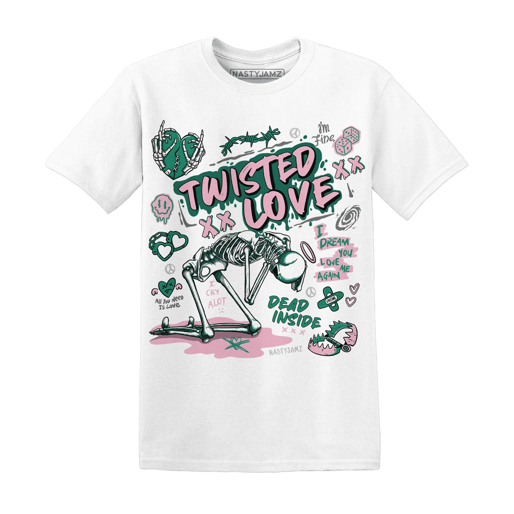 NastyJamz-Dunk-Pink-Malachite-Medium-Soft-Low-Sail-T-Shirt-Match-Twisted-Love