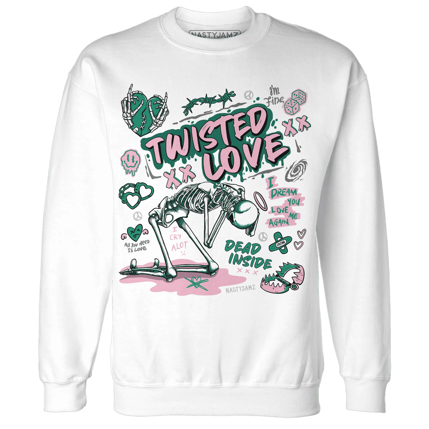 NastyJamz-Dunk-Pink-Malachite-Medium-Soft-Low-Sail-Sweatshirt-Match-Twisted-Love