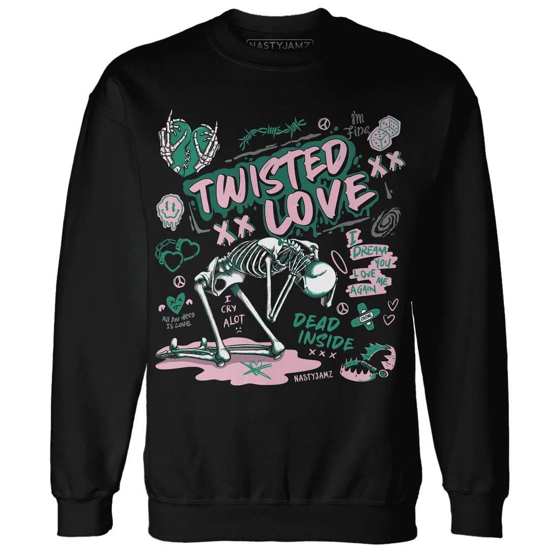 NastyJamz-Dunk-Pink-Malachite-Medium-Soft-Low-Sail-Sweatshirt-Match-Twisted-Love