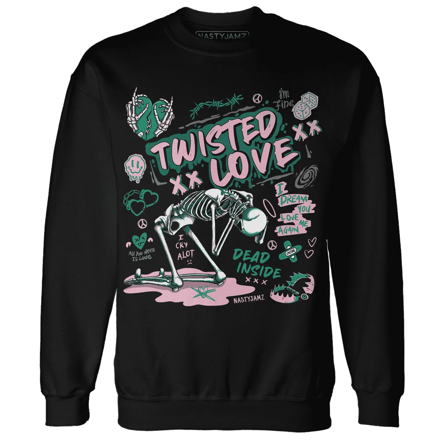 NastyJamz-Dunk-Pink-Malachite-Medium-Soft-Low-Sail-Sweatshirt-Match-Twisted-Love