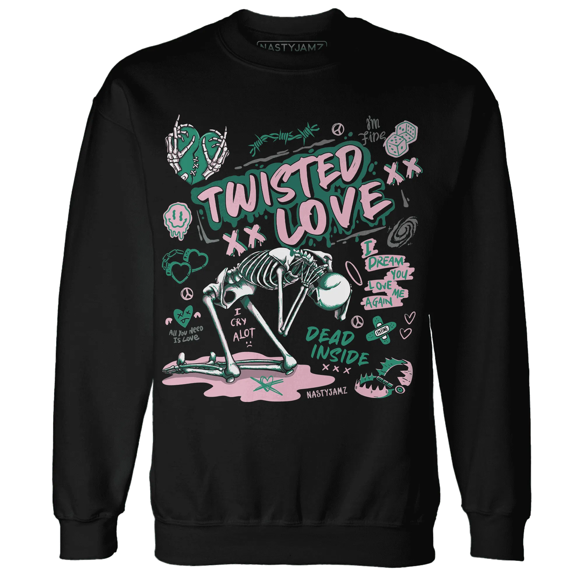 NastyJamz-Dunk-Pink-Malachite-Medium-Soft-Low-Sail-Sweatshirt-Match-Twisted-Love