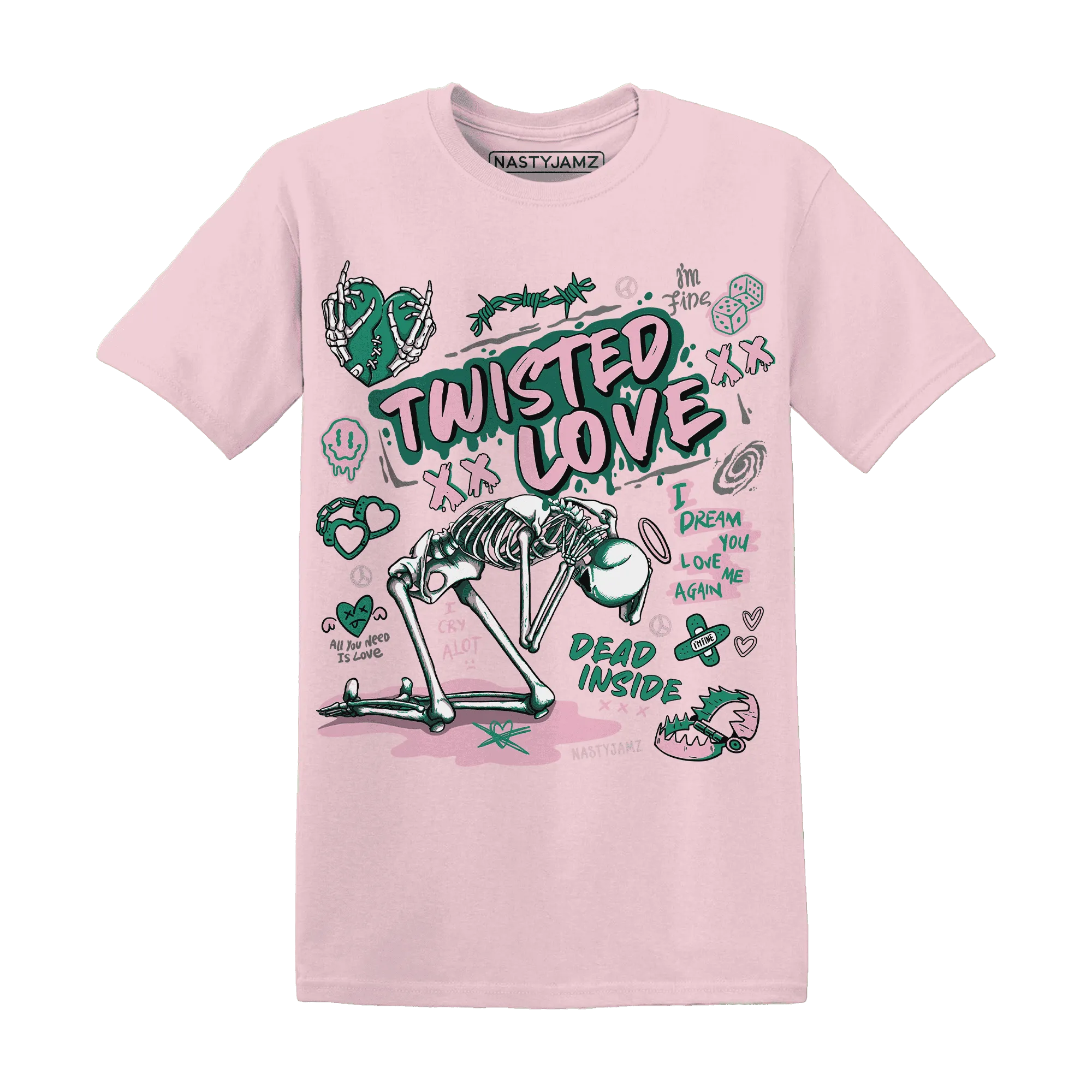 NastyJamz-Dunk-Pink-Malachite-Medium-Soft-Low-Sail-T-Shirt-Match-Twisted-Love
