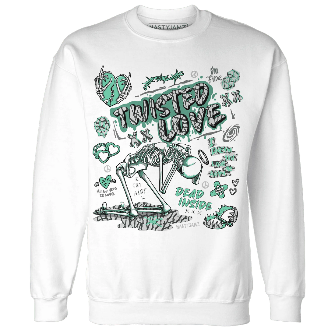 NastyJamz-Green-Glow-3s-Sweatshirt-Match-Twisted-Love