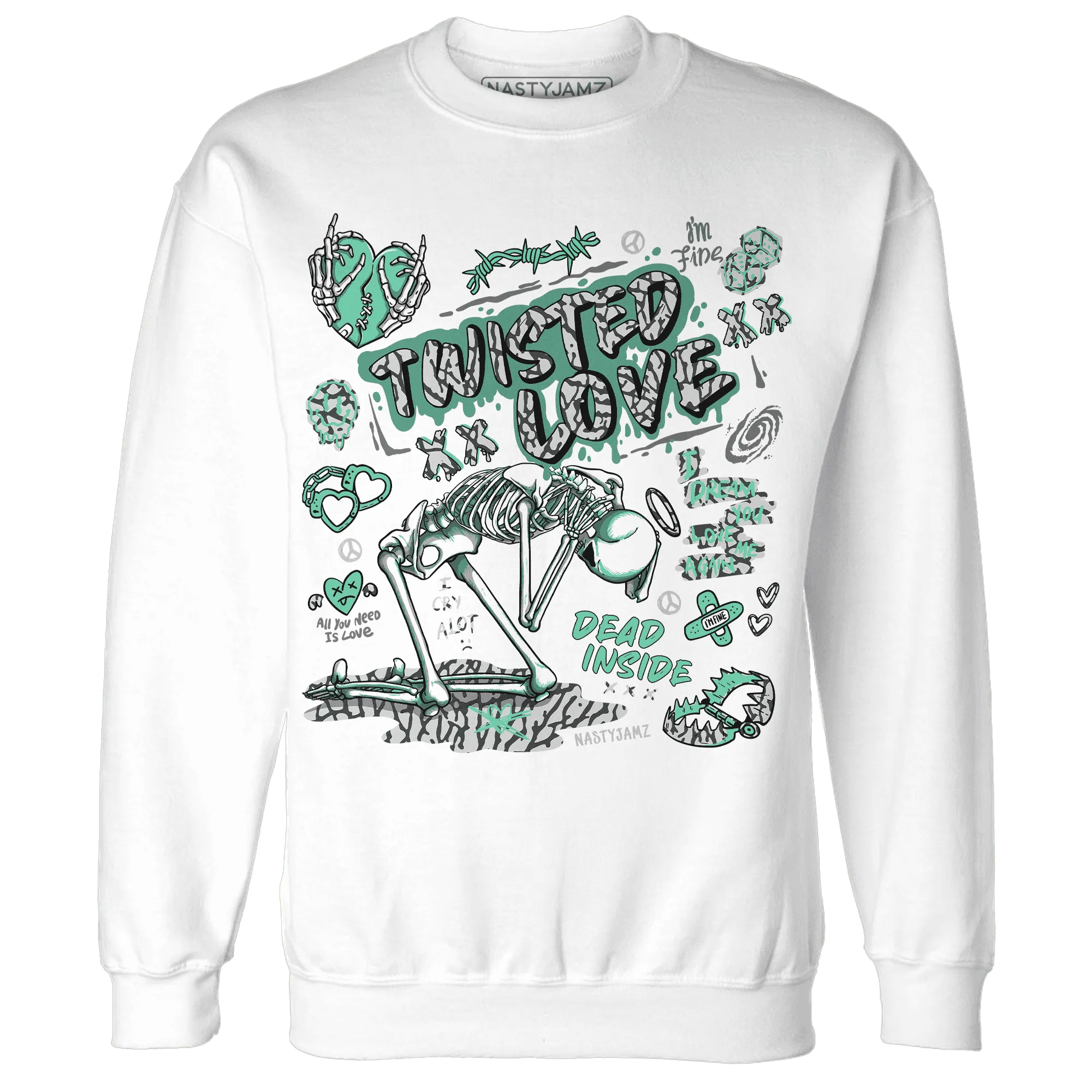 NastyJamz-Green-Glow-3s-Sweatshirt-Match-Twisted-Love