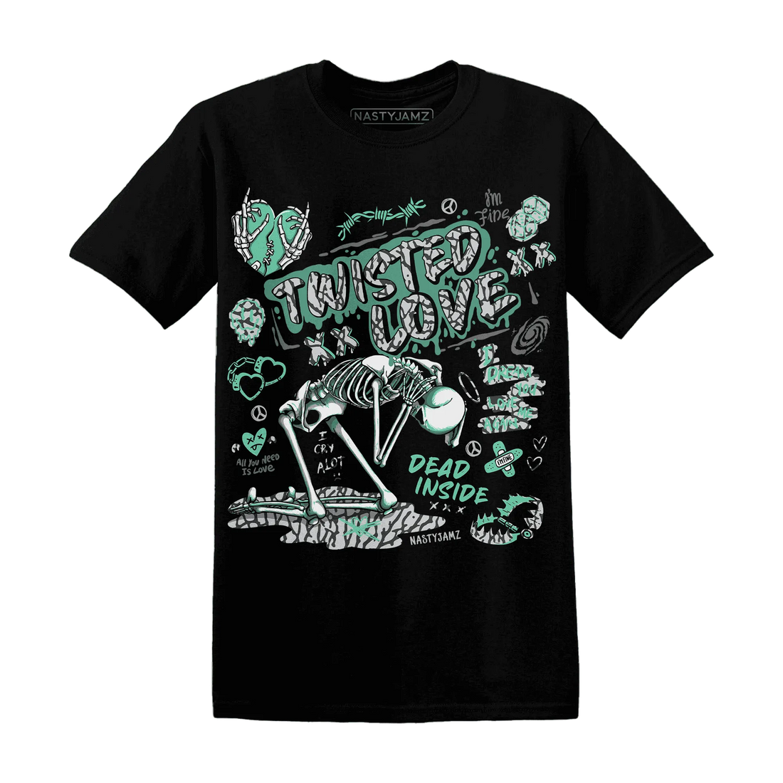 NastyJamz-Green-Glow-3s-T-Shirt-Match-Twisted-Love
