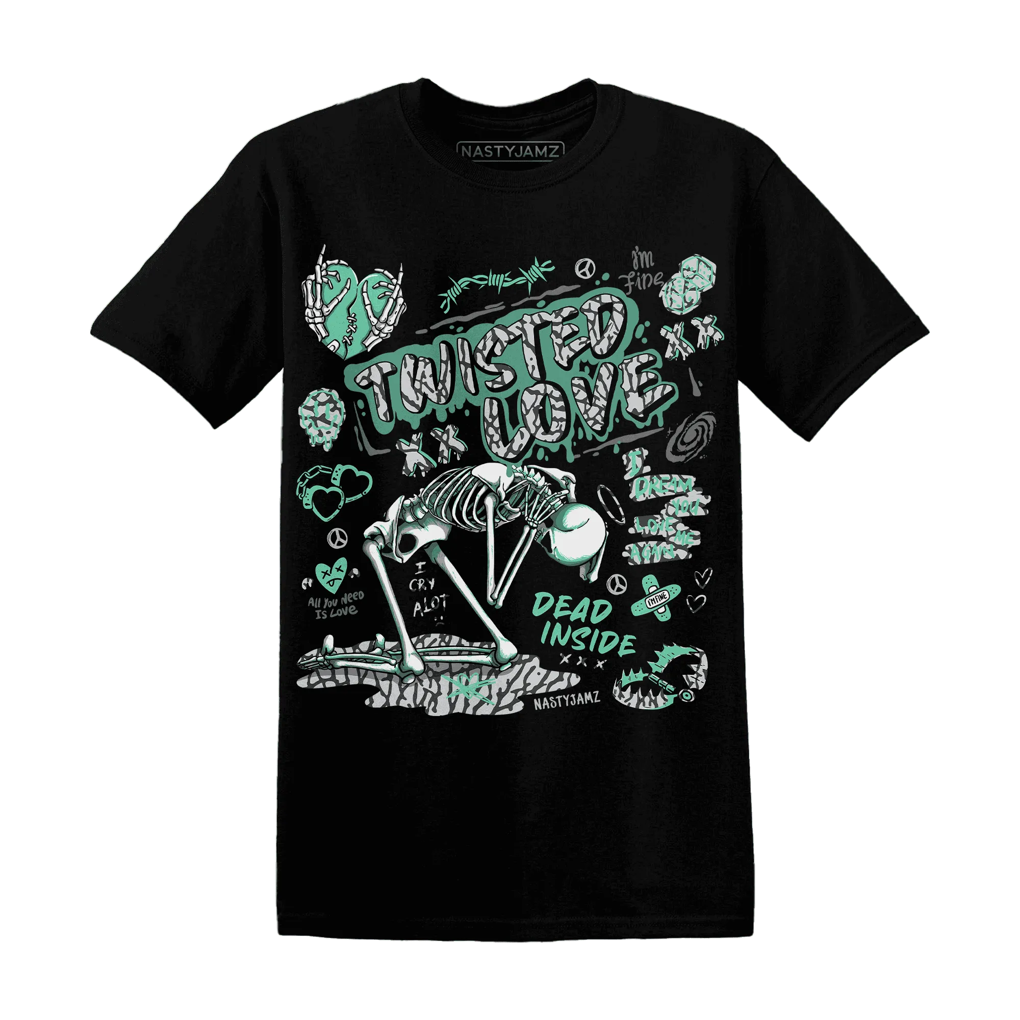 NastyJamz-Green-Glow-3s-T-Shirt-Match-Twisted-Love