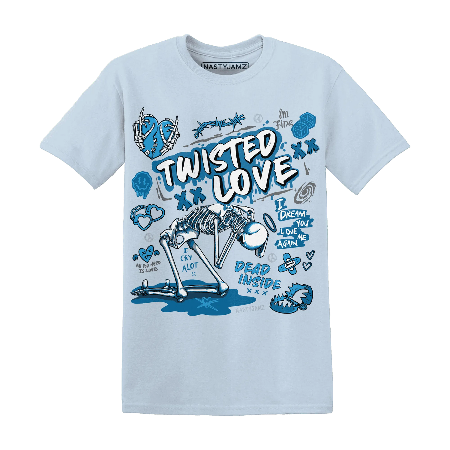 NastyJamz-Powder-Blue-9s-T-Shirt-Match-Twisted-Love