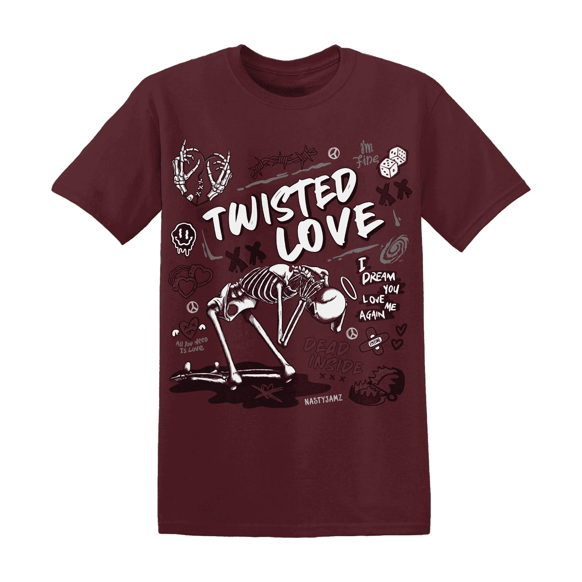 NastyJamz-VaporMax-Night-Maron-Burgundy-T-Shirt-Match-Twisted-Love