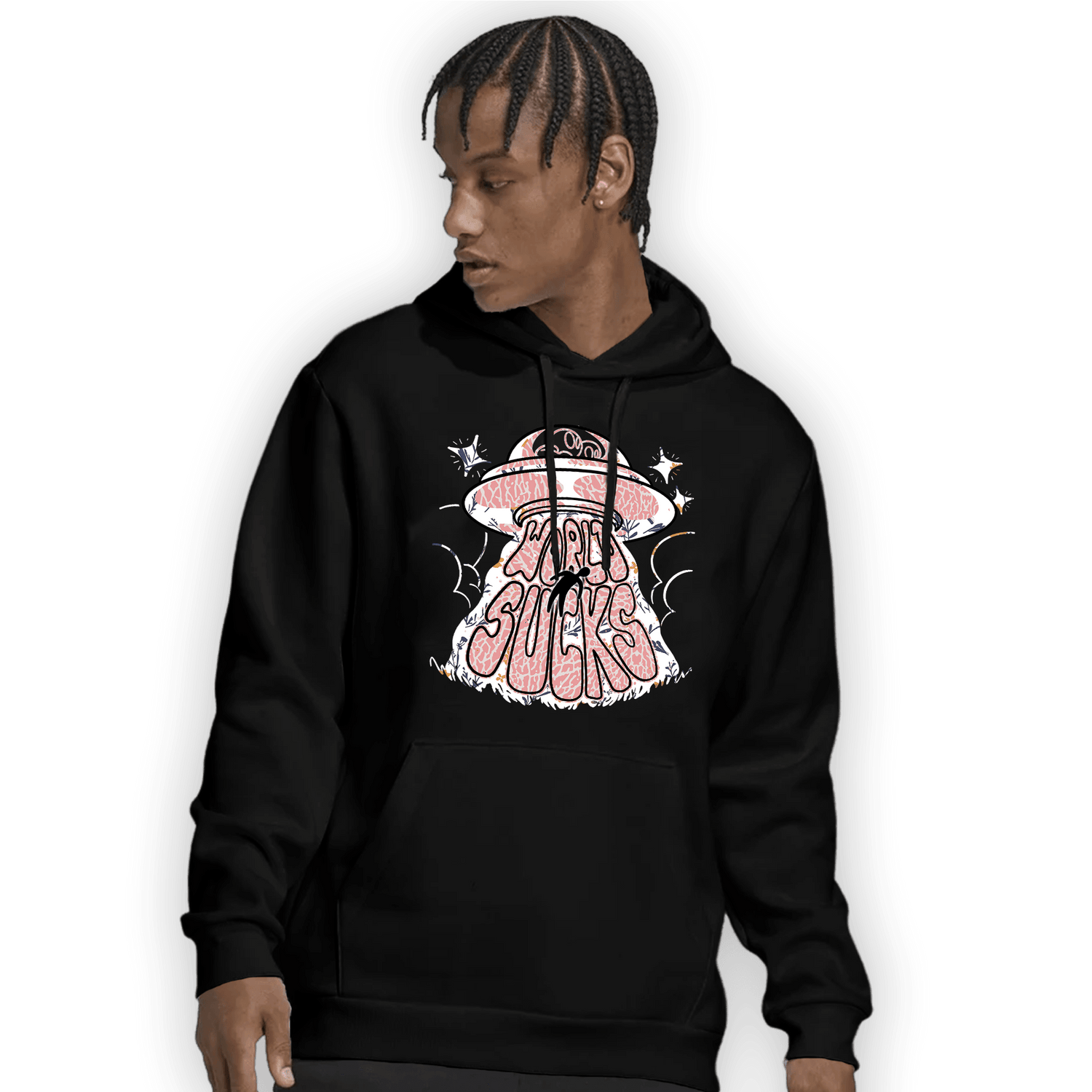 Red Stardust 3s Hoodie Match World Sucks - NastyJamz