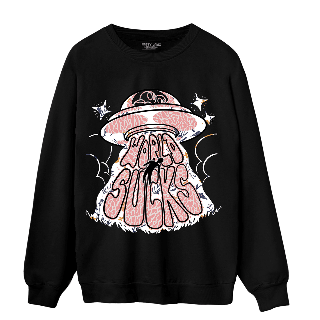 Red Stardust 3s Sweatshirt Match World Sucks - NastyJamz