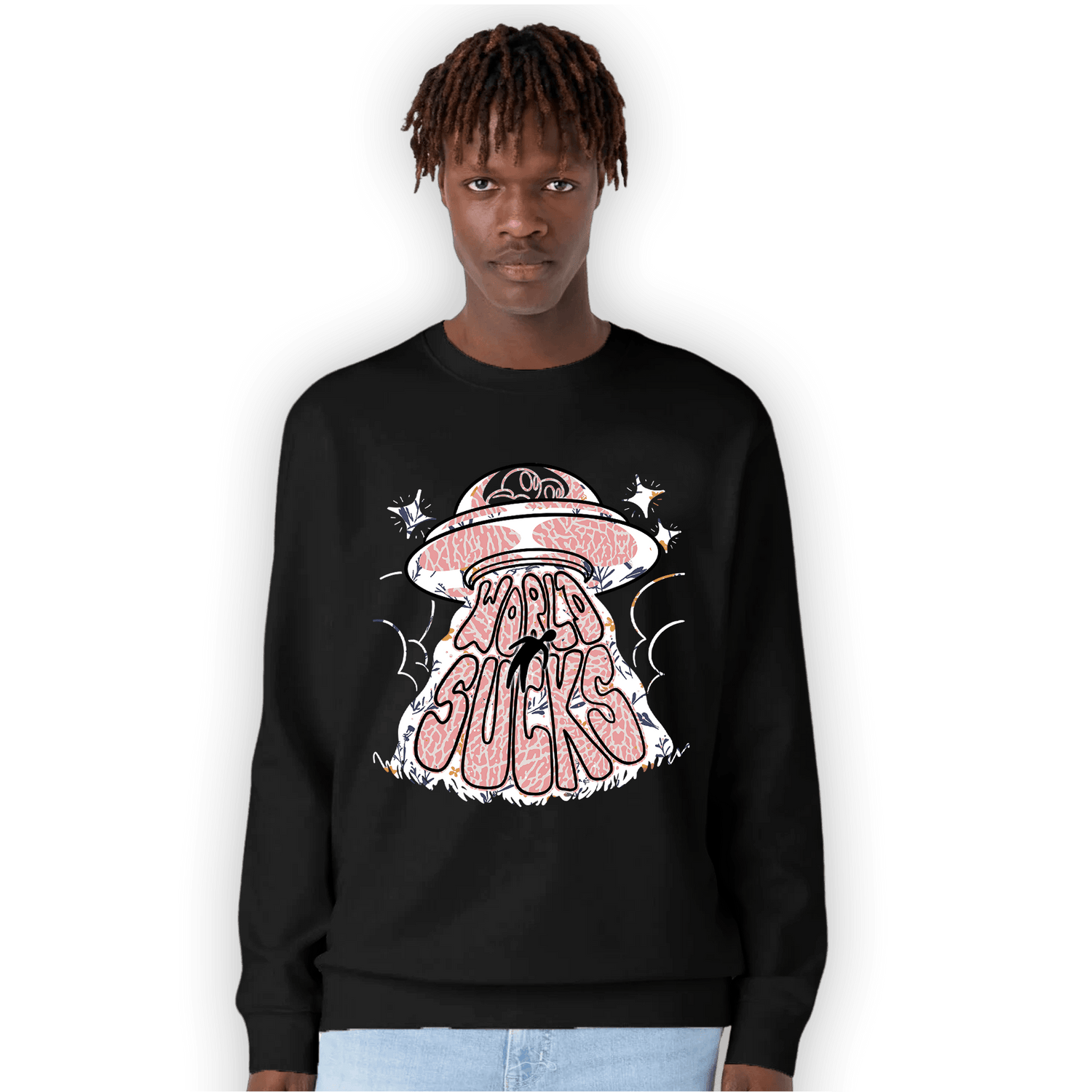 Red Stardust 3s Sweatshirt Match World Sucks - NastyJamz