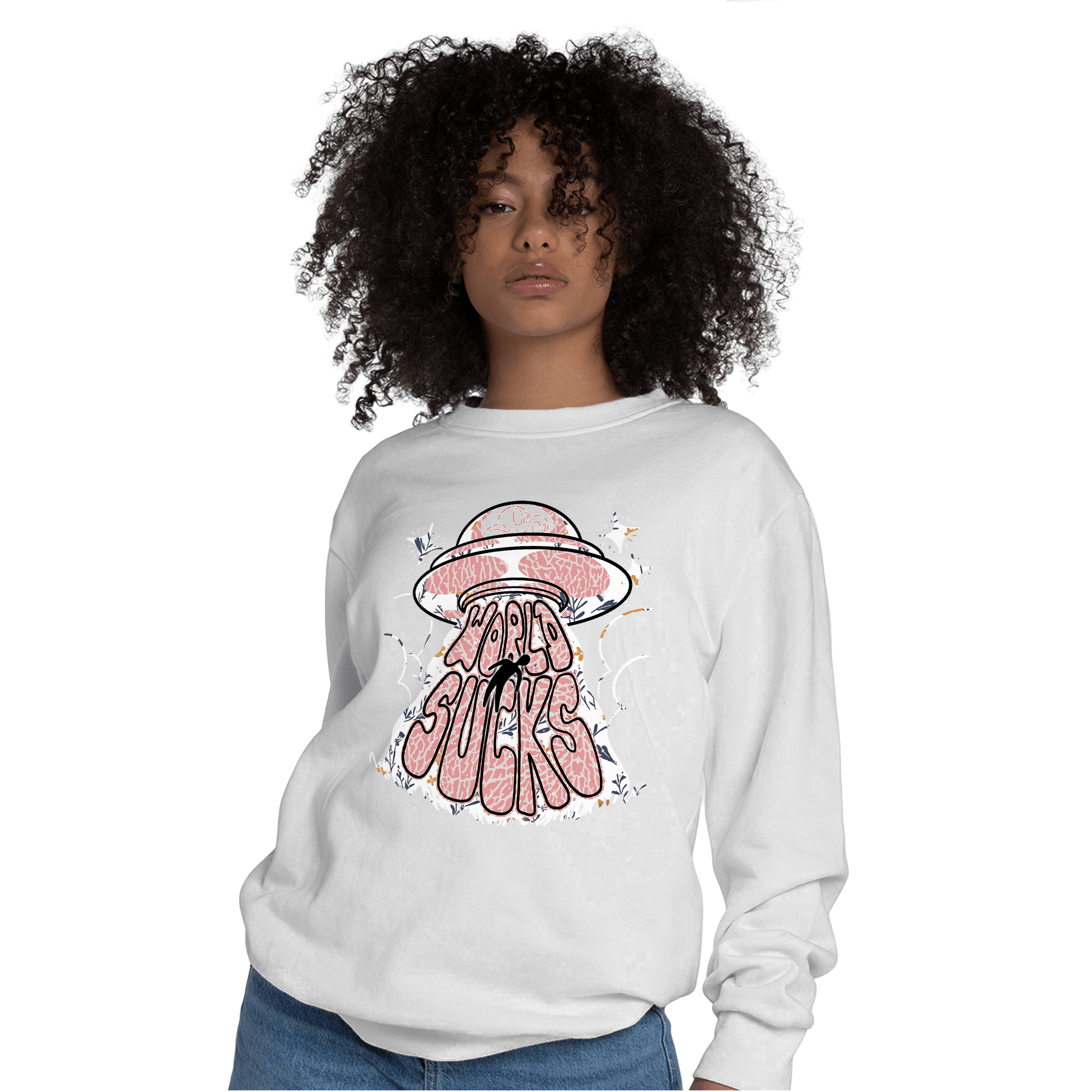 Red Stardust 3s Sweatshirt Match World Sucks - NastyJamz