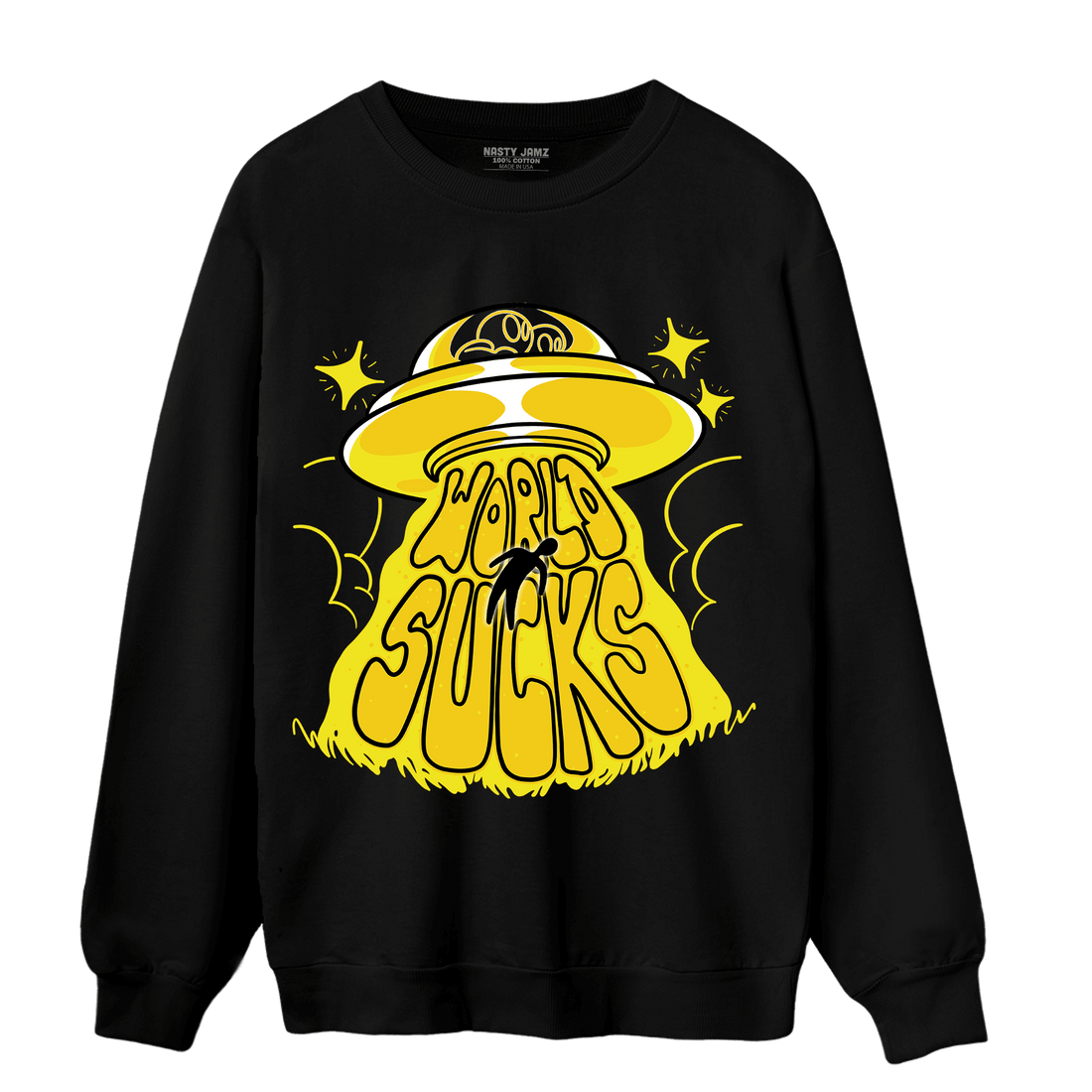 Vivid Sulfur 4s Sweatshirt Match World Sucks - NastyJamz