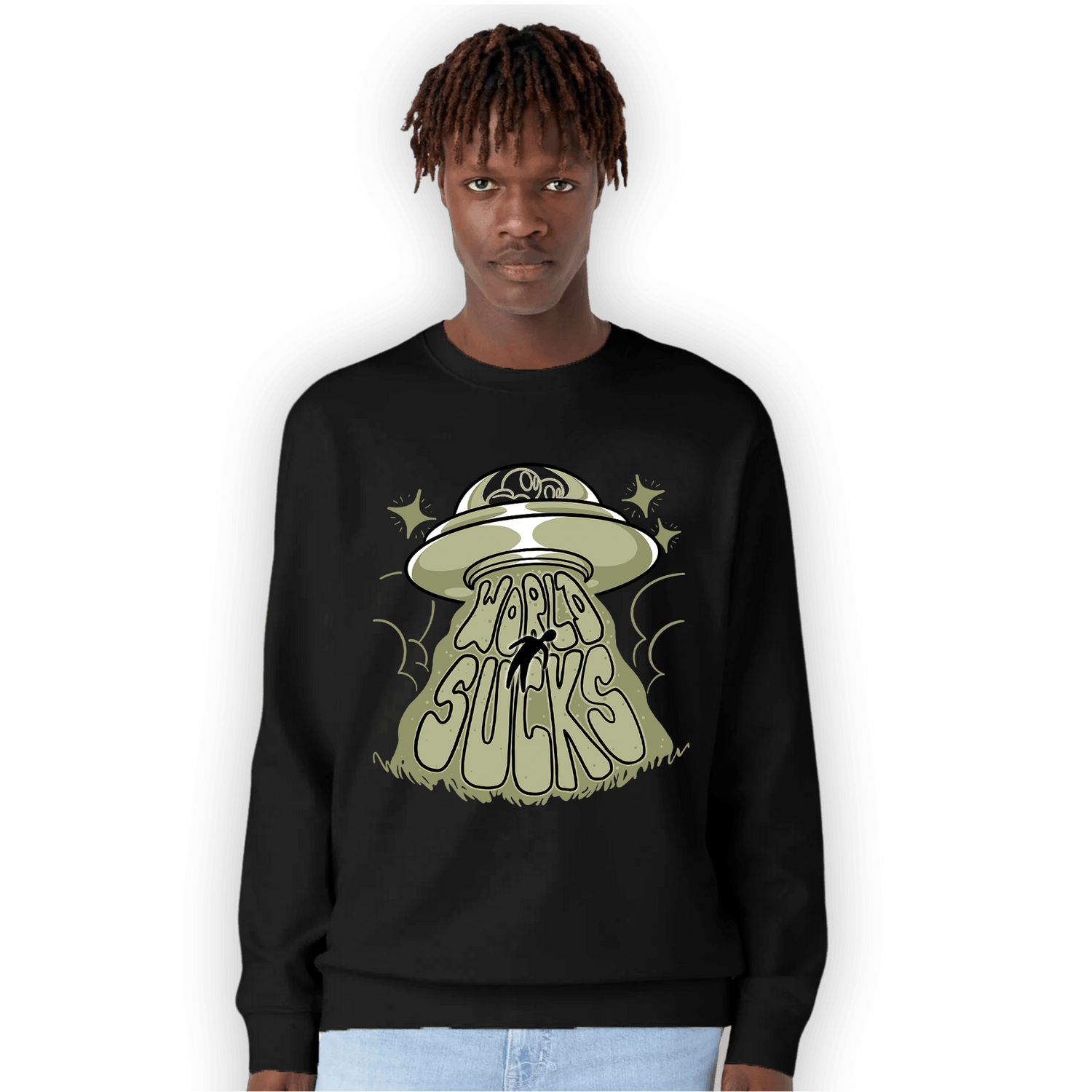 Yeezy Slide Resin Sweatshirt Match World Sucks - NastyJamz