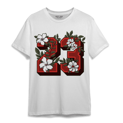 Dunk Low Mystic Red T Shirt Match 23 Floral - NastyJamz