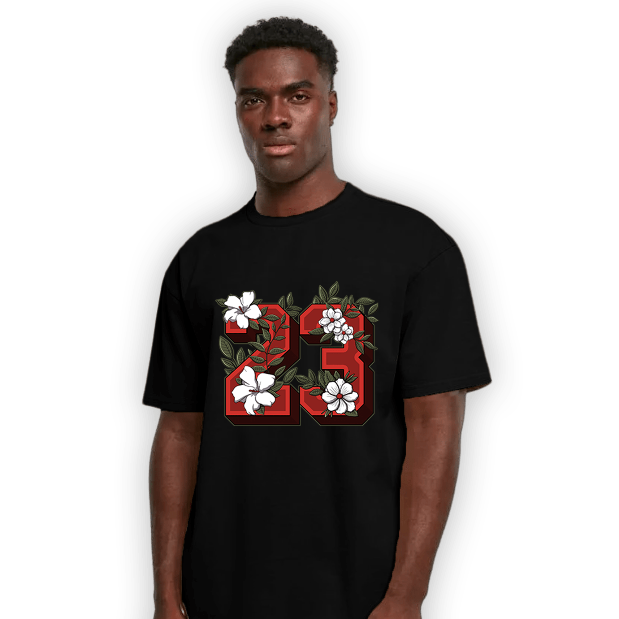 Dunk Low Mystic Red T Shirt Match 23 Floral - NastyJamz