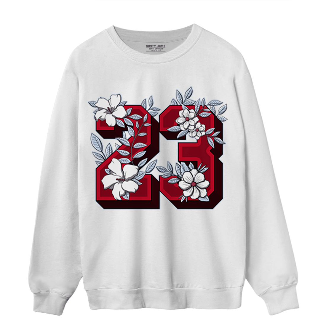 Cherry 11s Sweatshirt Match 23 Floral - NastyJamz