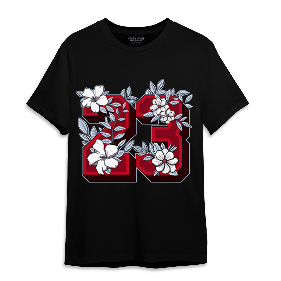 Cherry 11s T Shirt Match 23 Floral - NastyJamz