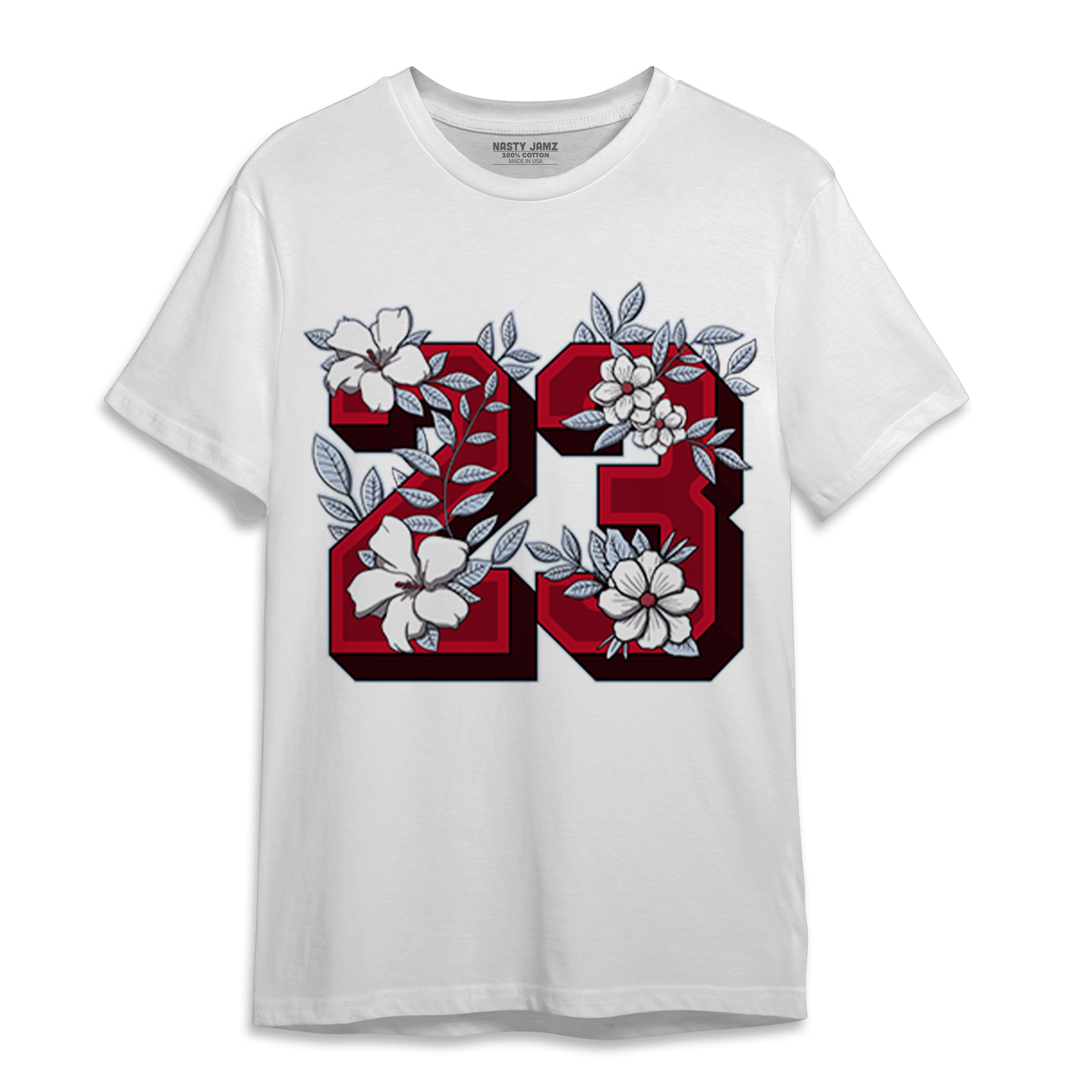 Cherry 11s T Shirt Match 23 Floral - NastyJamz