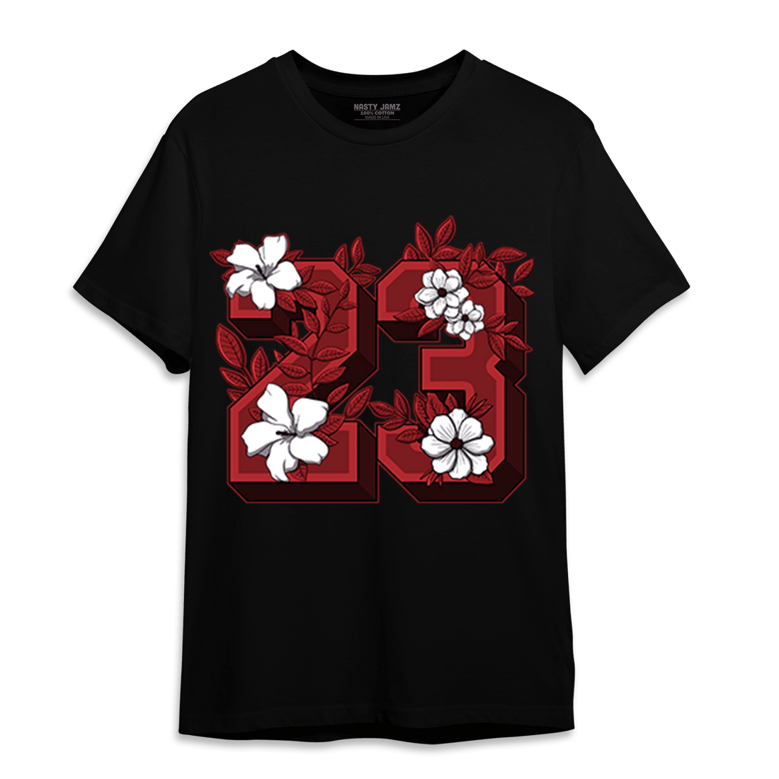 Cherry 12s T Shirt Match 23 Floral - NastyJamz
