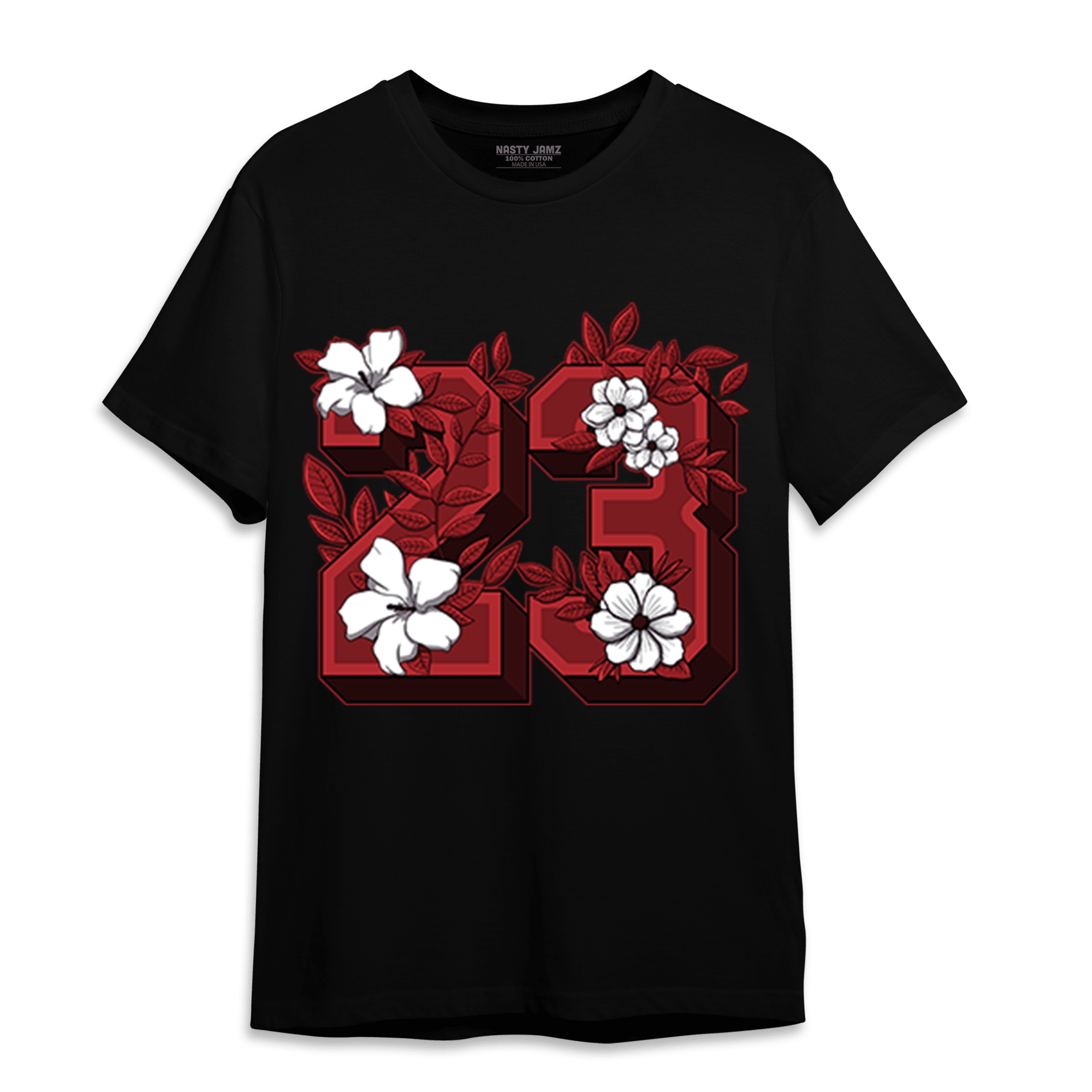 Cherry 12s T Shirt Match 23 Floral - NastyJamz