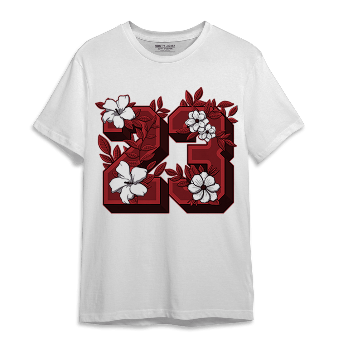 Cherry 12s T Shirt Match 23 Floral - NastyJamz