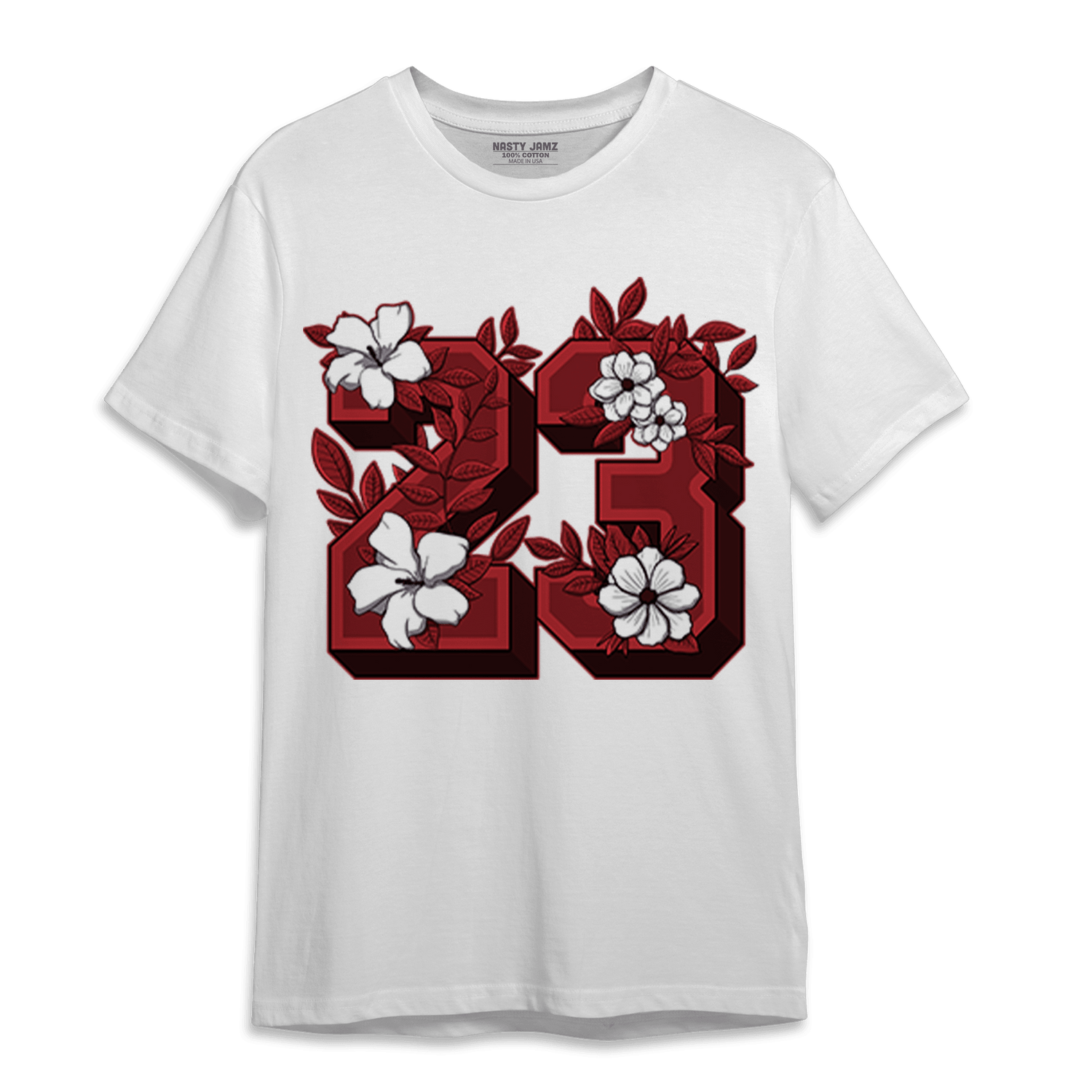 Cherry 12s T Shirt Match 23 Floral - NastyJamz