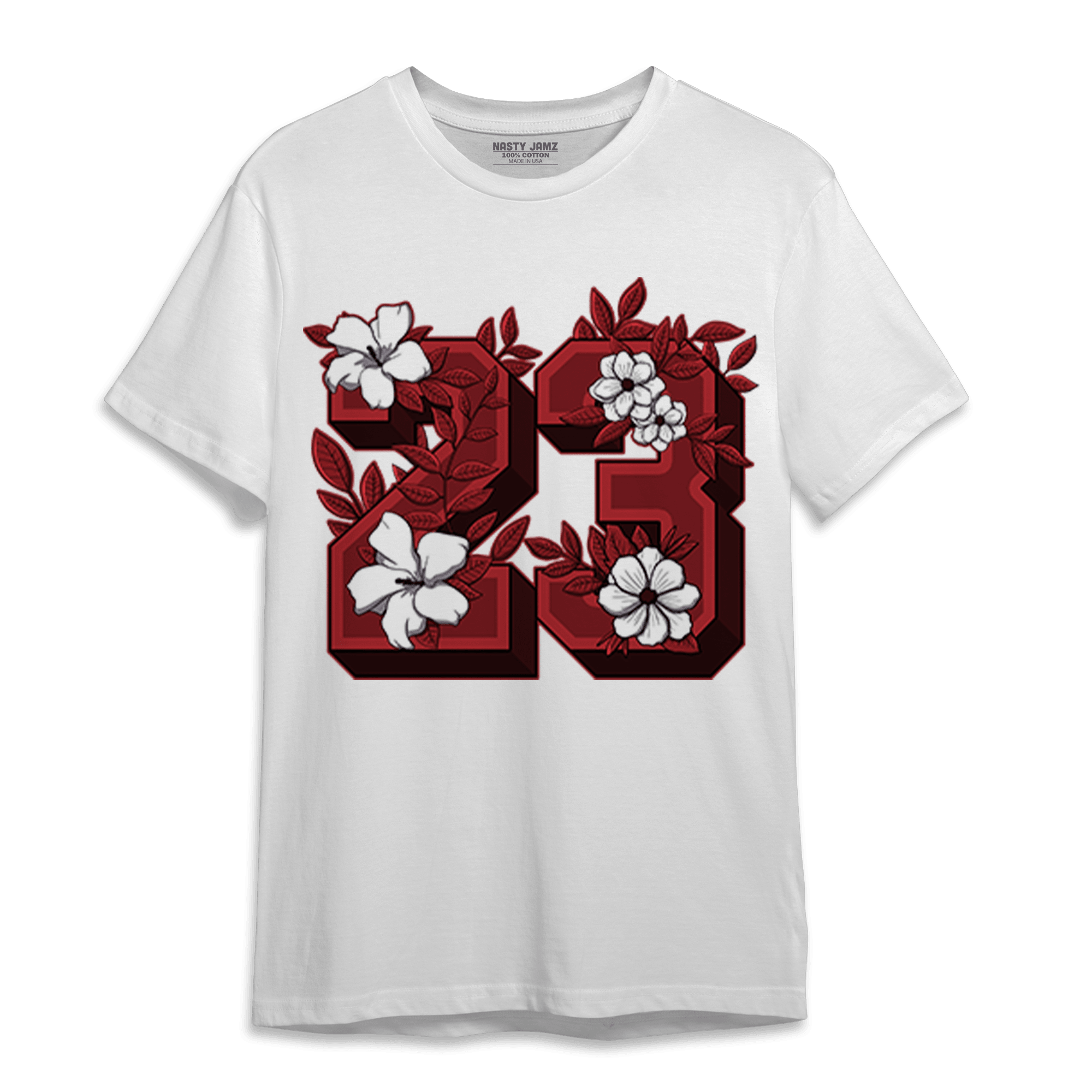 Cherry 12s T Shirt Match 23 Floral - NastyJamz