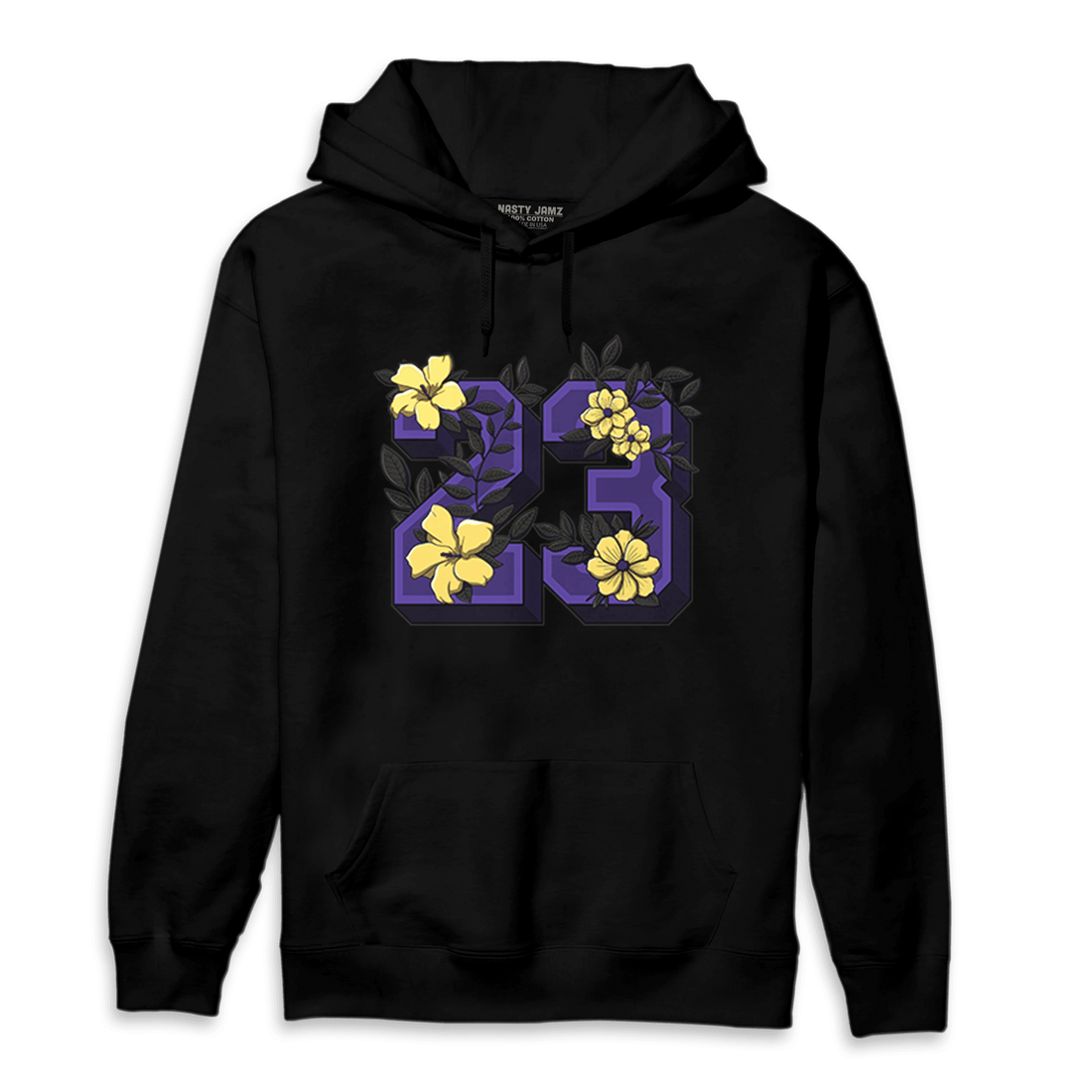 Field Purple 12s Hoodie Match 23 Floral - NastyJamz