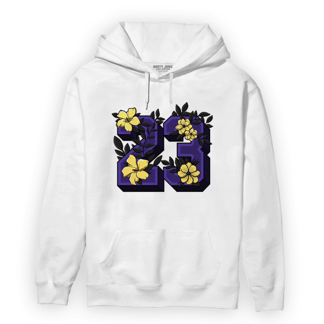 Field Purple 12s Hoodie Match 23 Floral - NastyJamz