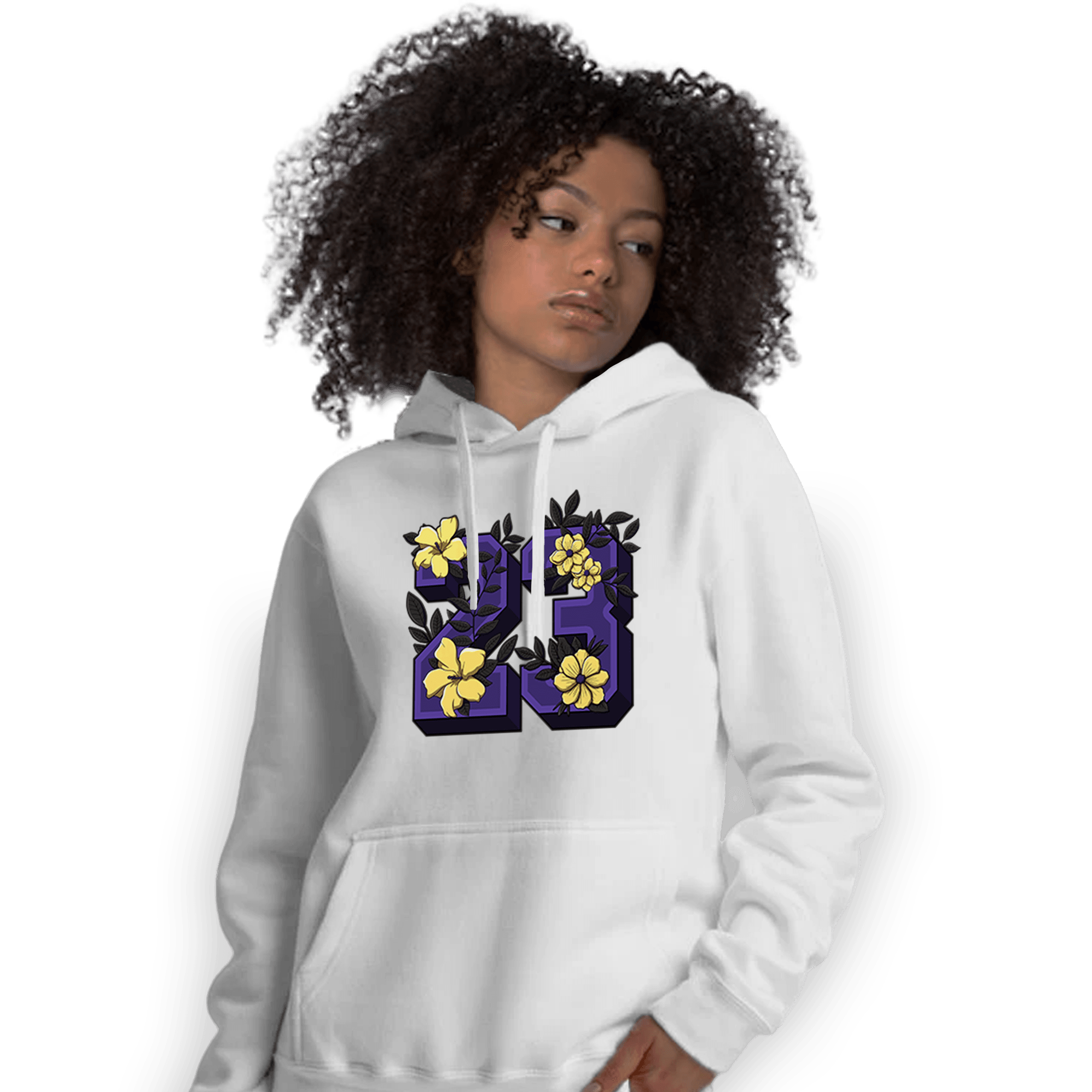 Field Purple 12s Hoodie Match 23 Floral - NastyJamz