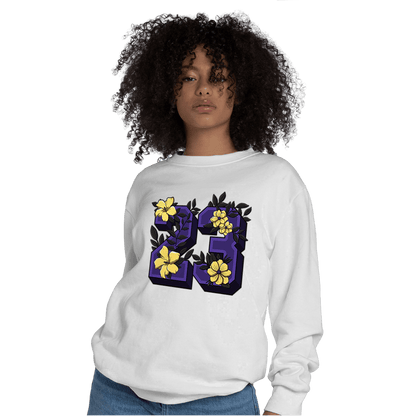 Field Purple 12s Sweatshirt Match 23 Floral - NastyJamz