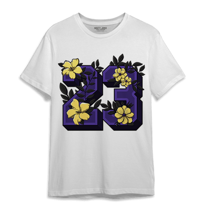 Field Purple 12s T Shirt Match 23 Floral - NastyJamz