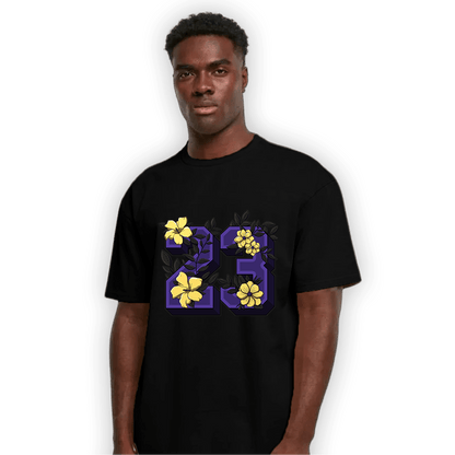 Field Purple 12s T Shirt Match 23 Floral - NastyJamz