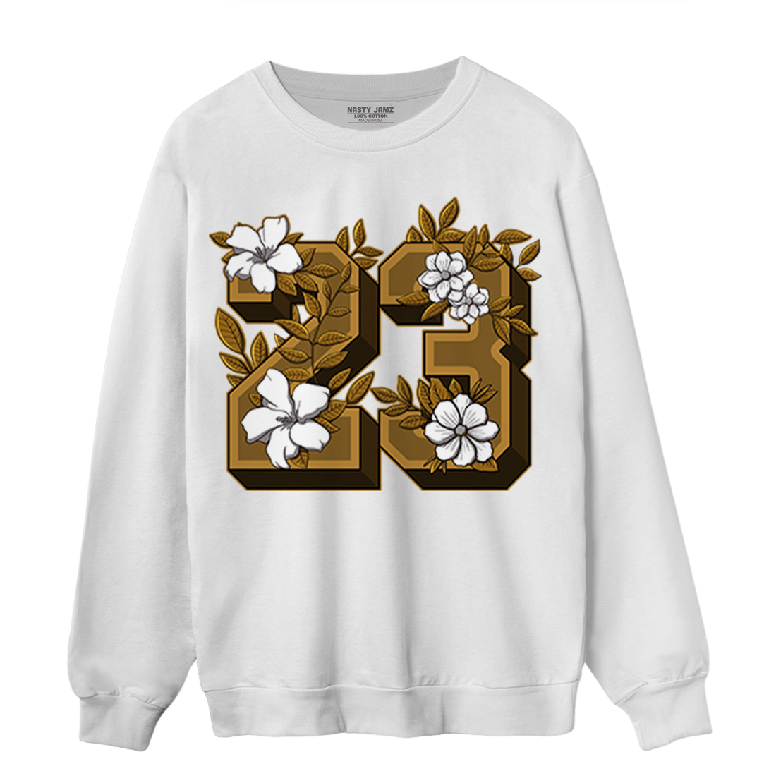 Wheat 13s Sweatshirt Match 23 Floral - NastyJamz