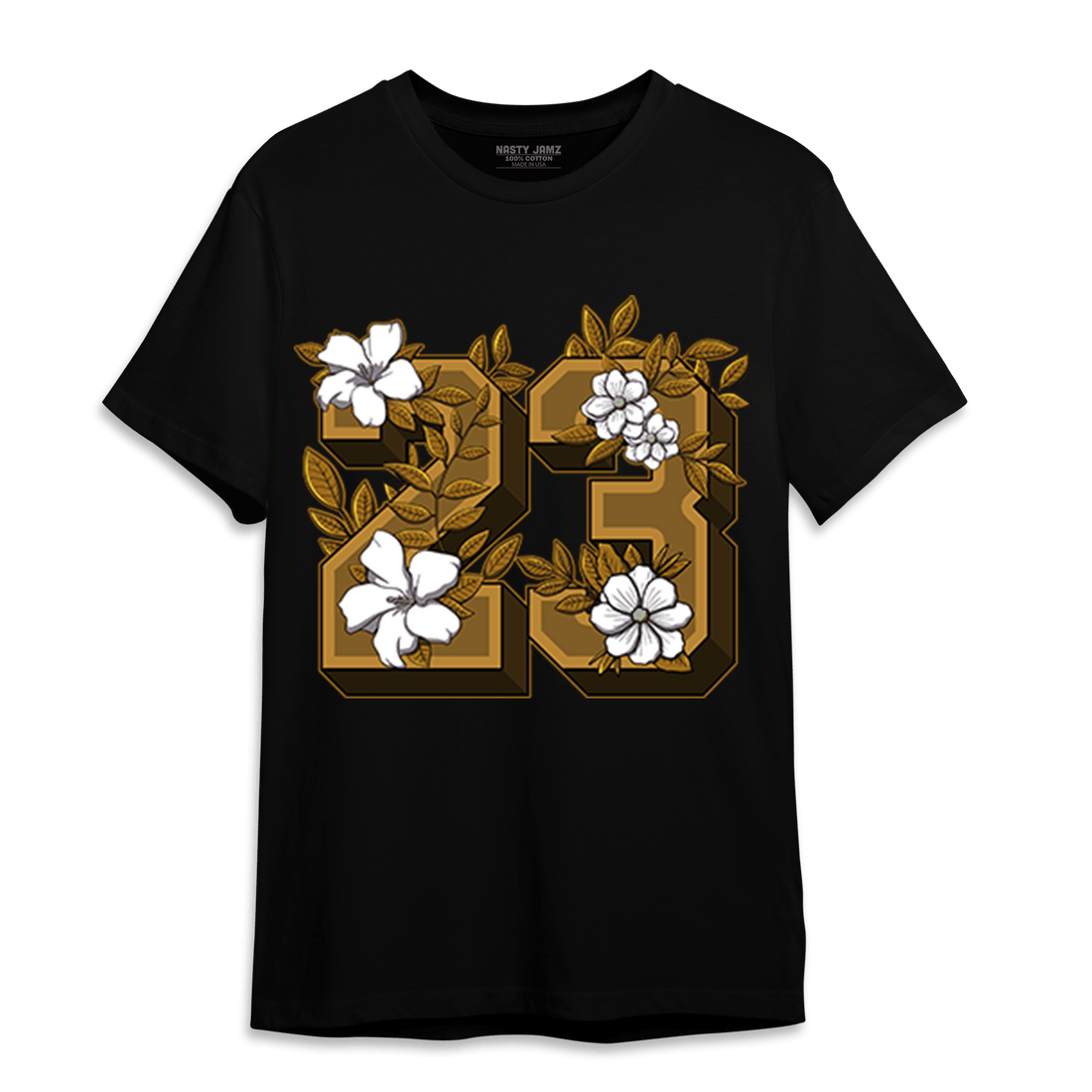 Wheat 13s T Shirt Match 23 Floral - NastyJamz