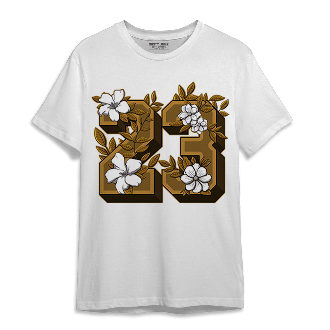 Wheat 13s T Shirt Match 23 Floral - NastyJamz