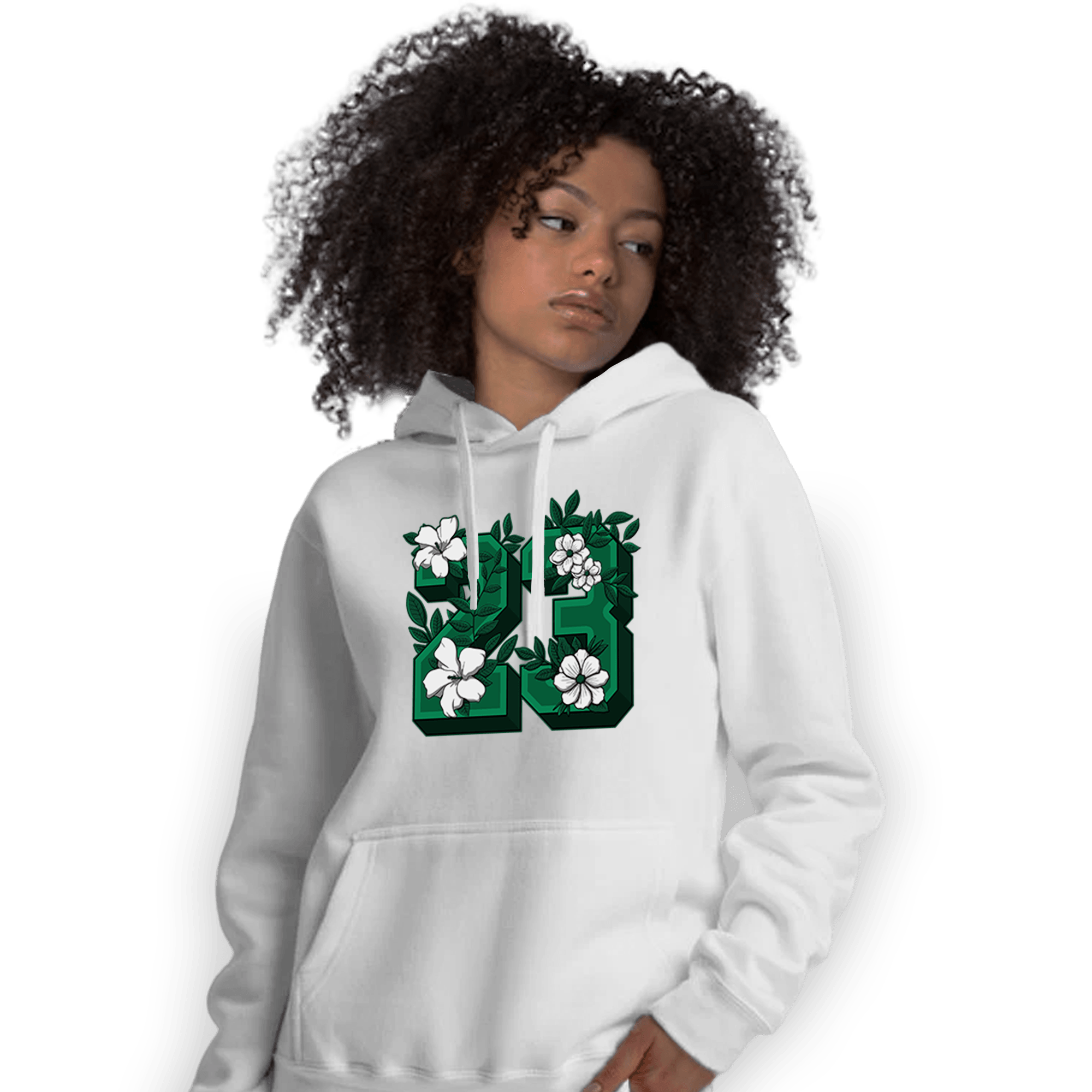 Celtic Lucky Green 1s Hoodie Match 23 Floral - NastyJamz