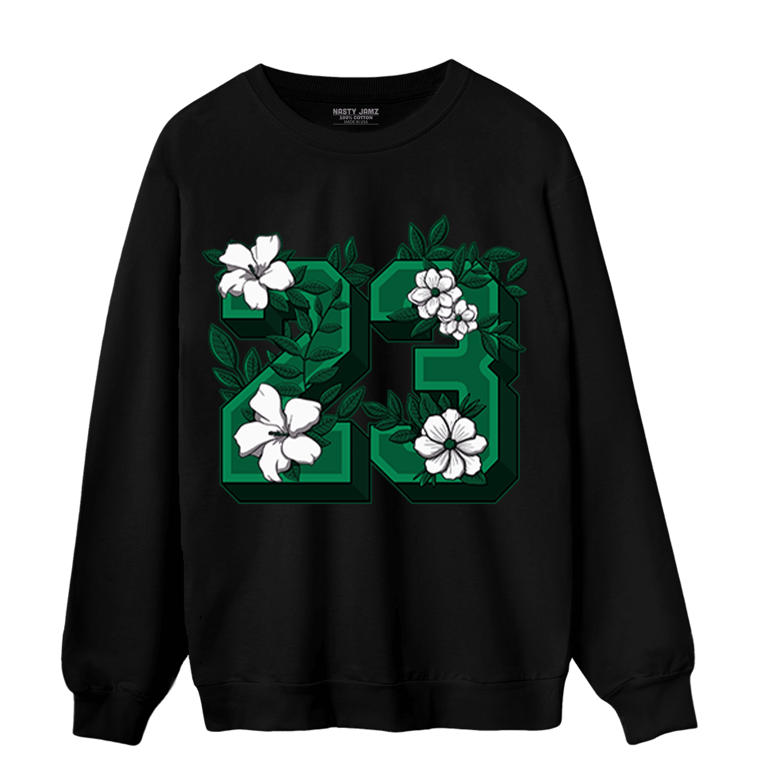 Celtic Lucky Green 1s Sweatshirt Match 23 Floral - NastyJamz