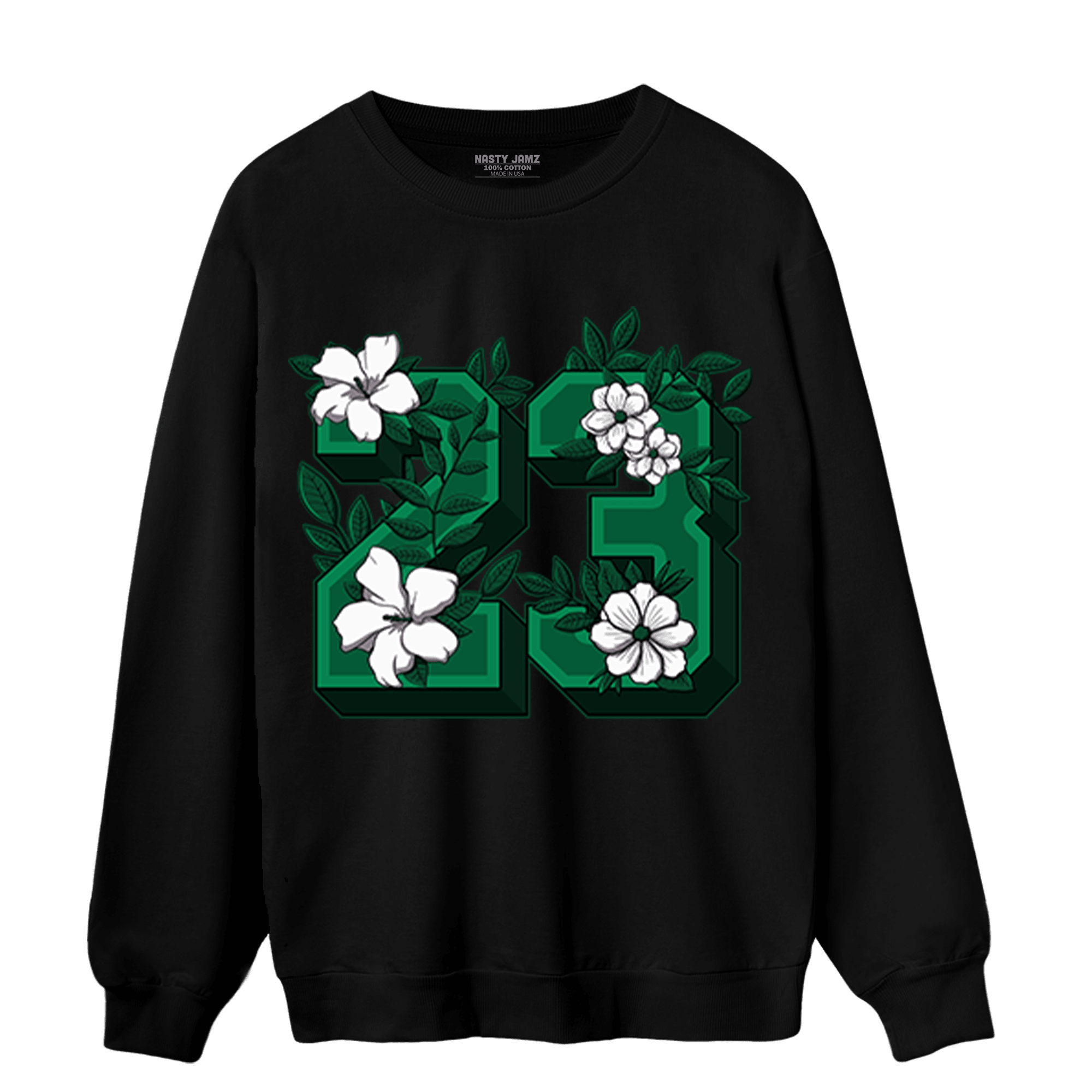 Celtic Lucky Green 1s Sweatshirt Match 23 Floral - NastyJamz