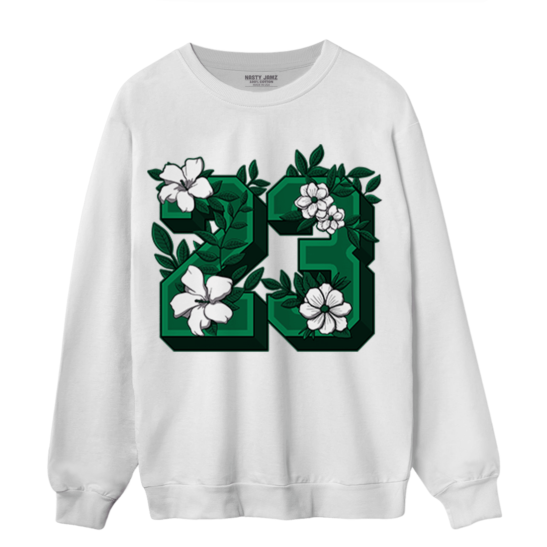 Celtic Lucky Green 1s Sweatshirt Match 23 Floral - NastyJamz