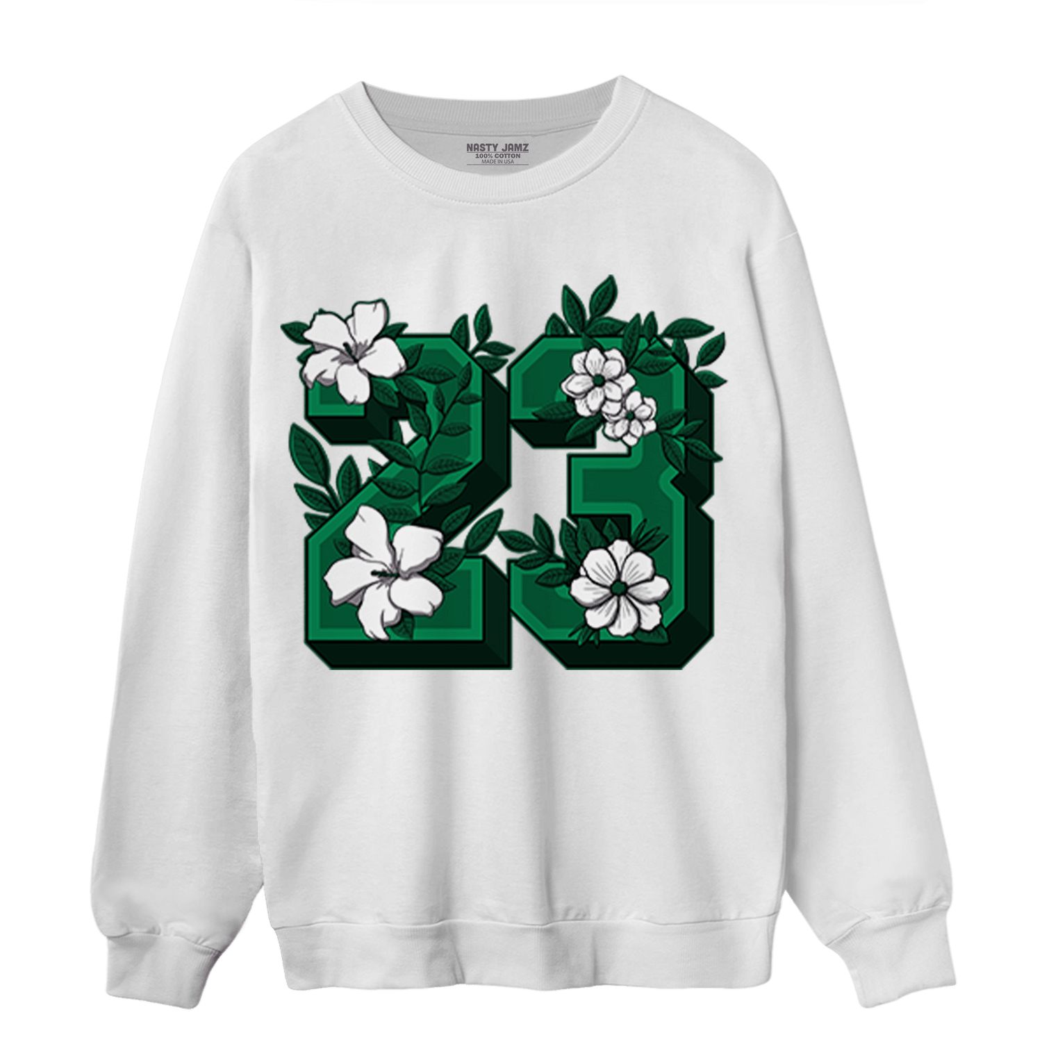 Celtic Lucky Green 1s Sweatshirt Match 23 Floral - NastyJamz