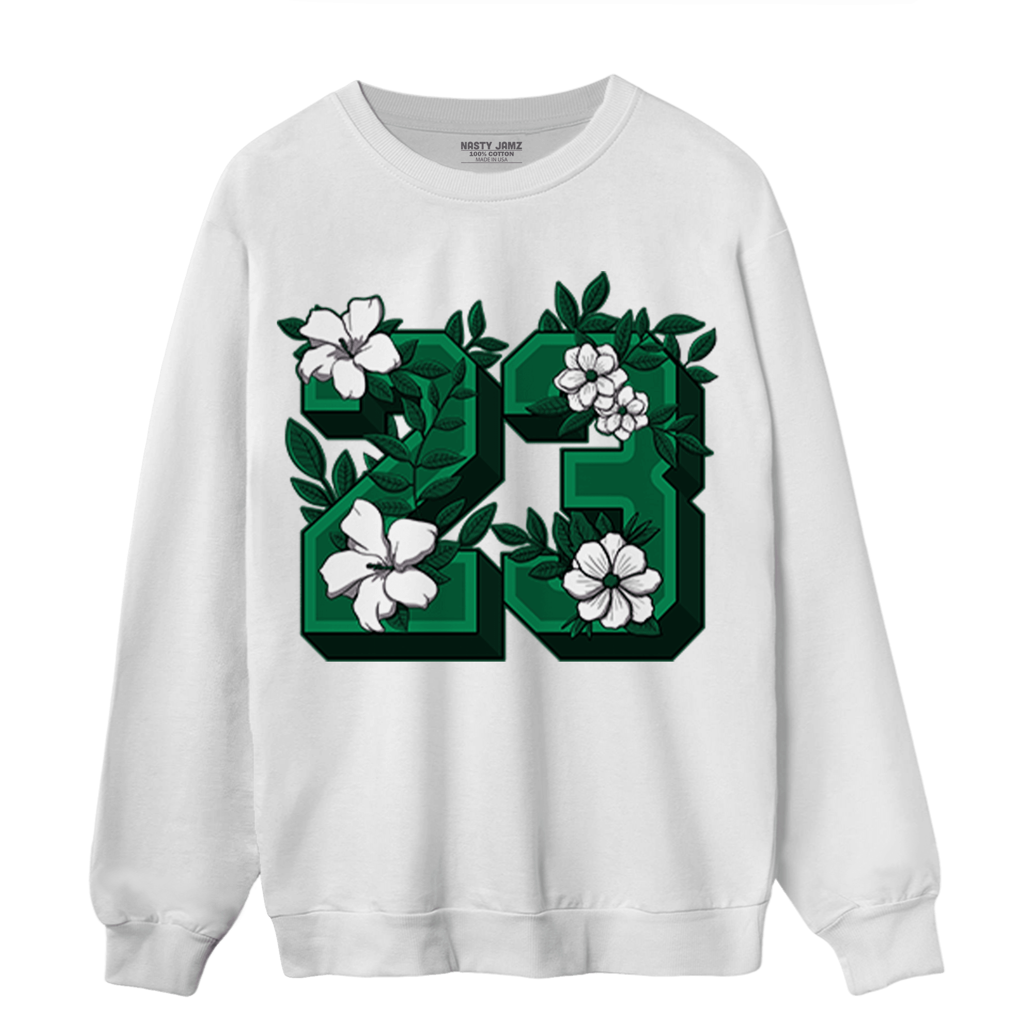 Celtic Lucky Green 1s Sweatshirt Match 23 Floral - NastyJamz