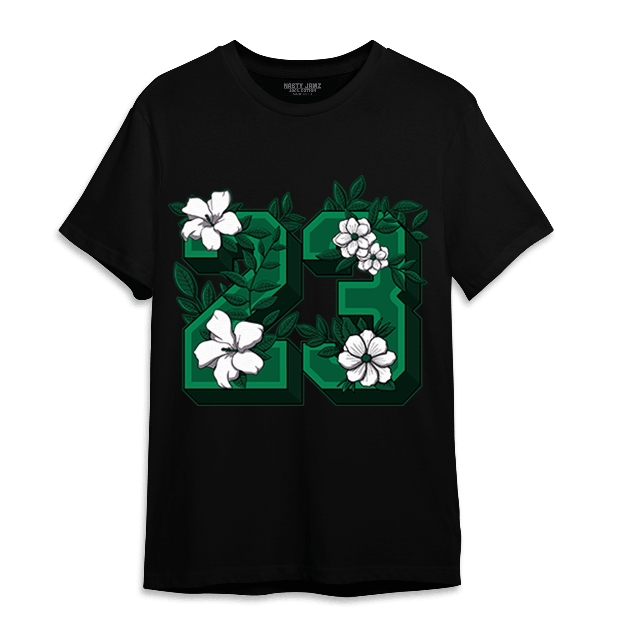Celtic Lucky Green 1s T Shirt Match 23 Floral - NastyJamz