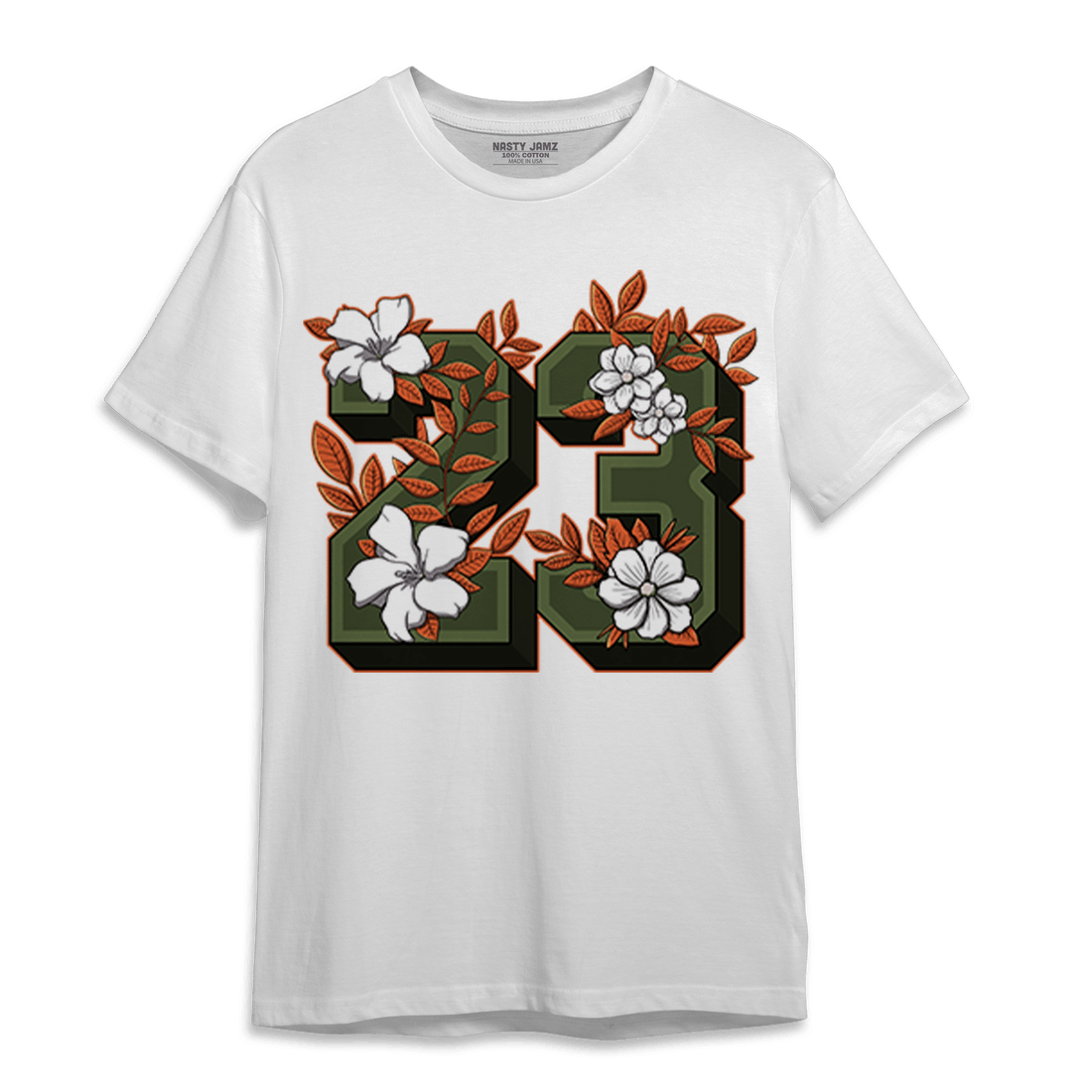 High OG Celadon 1s T Shirt Match 23 Floral - NastyJamz