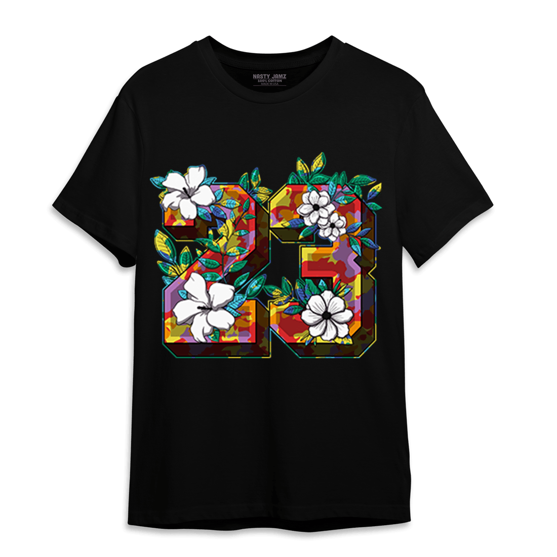 Mid GS Six Championships 1s T Shirt Match 23 Floral - NastyJamz