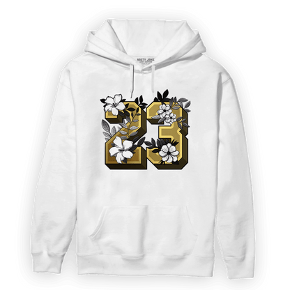 Mid SE Black Gold 1s Hoodie Match 23 Floral - NastyJamz