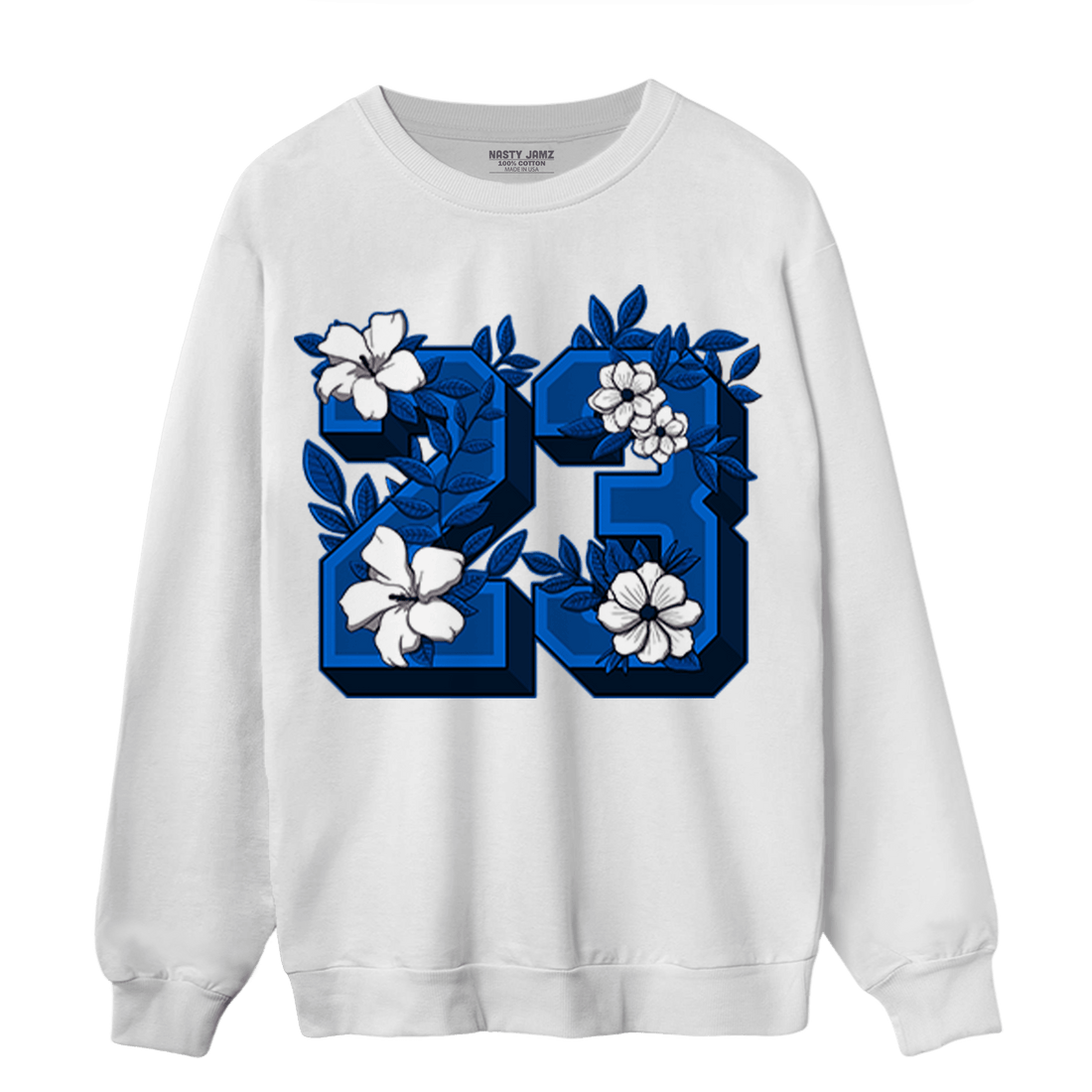 Royal Reimagined 1s Sweatshirt Match 23 Floral - NastyJamz