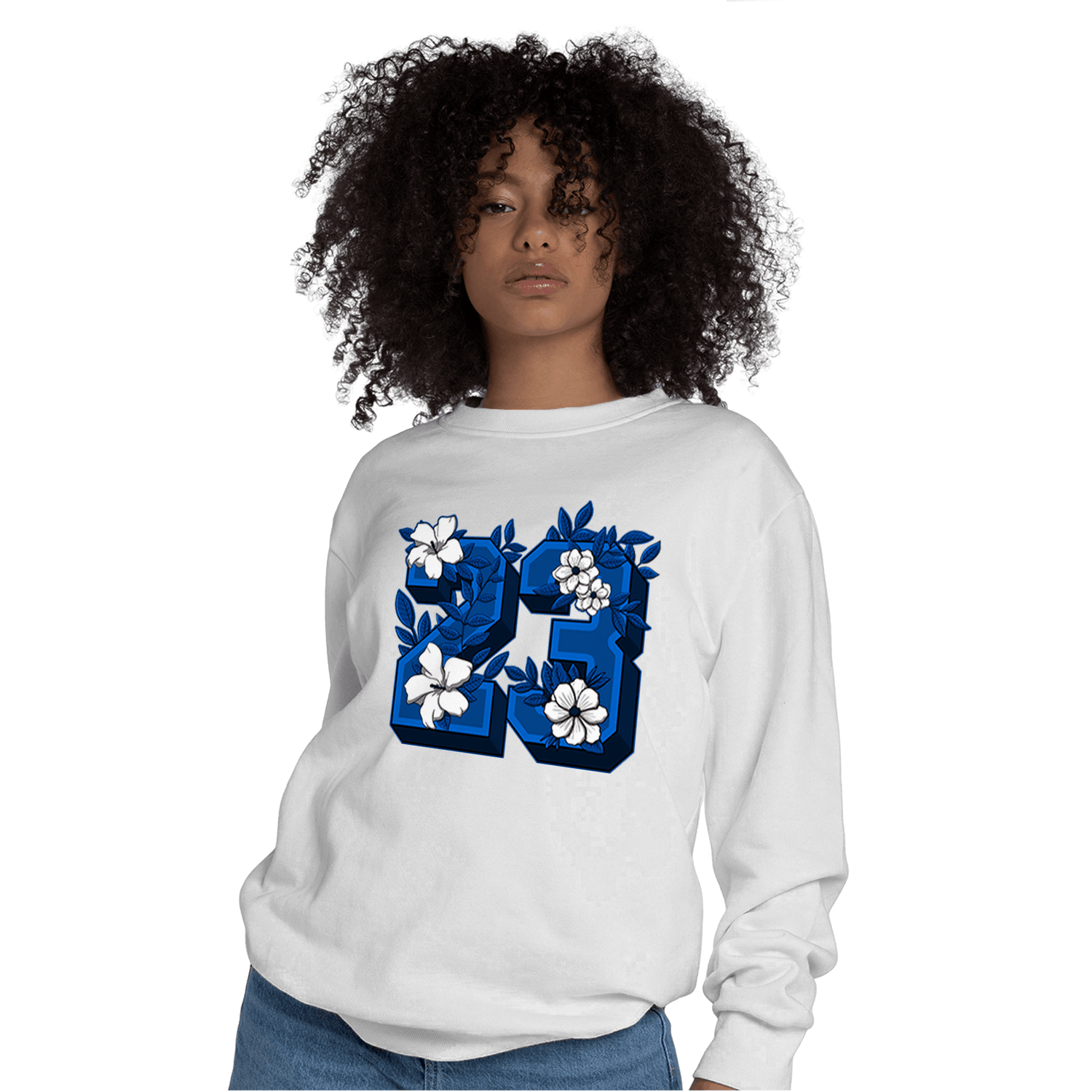 Royal Reimagined 1s Sweatshirt Match 23 Floral - NastyJamz